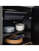 Etagère noire ENO Modulo pour cuisine d'extérieur