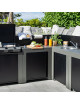 Kit ENO de 4 accessoires Crédence Modulo Félix Noir cuisine d'extérieur