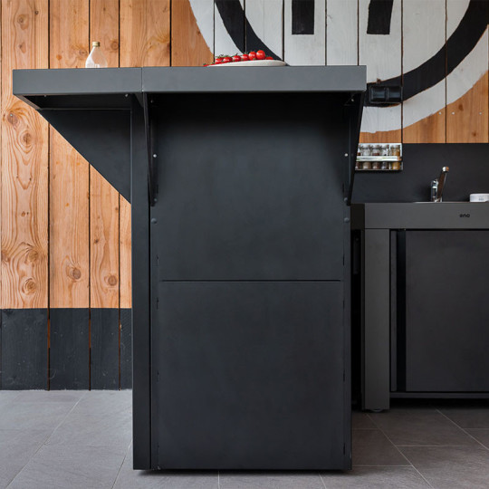 Cornière habillage pour comptoir ENO Modulo Félix Noir cuisine d'extérieur