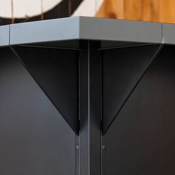 Cornière habillage pour comptoir ENO Modulo Félix Noir cuisine d'extérieur