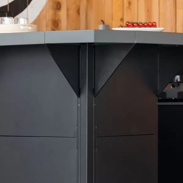 Cornière habillage pour comptoir ENO Modulo Félix Noir cuisine d'extérieur