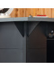 Cornière habillage pour comptoir ENO Modulo Félix Noir cuisine d'extérieur