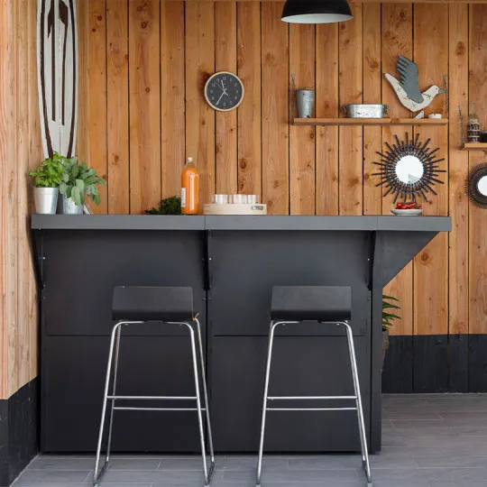 Habillage pour comptoir ENO Modulo 80cm Noir cuisine d'extérieur