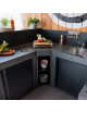 Module ENO d'angle 80cm cuisine d'extérieur - 2 coloris