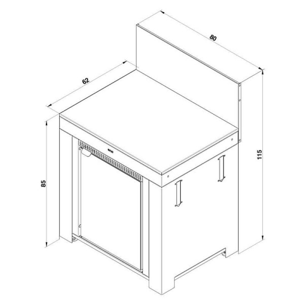 Module ENO Frigo 75L cuisine d'extérieur - 2 coloris