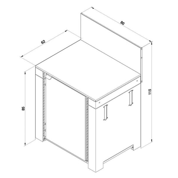 Module ENO 80cm pour frigo 115L cuisine d'extérieur - 2 coloris