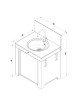 Module évier ENO 80cm cuisine d'extérieur - 2 coloris