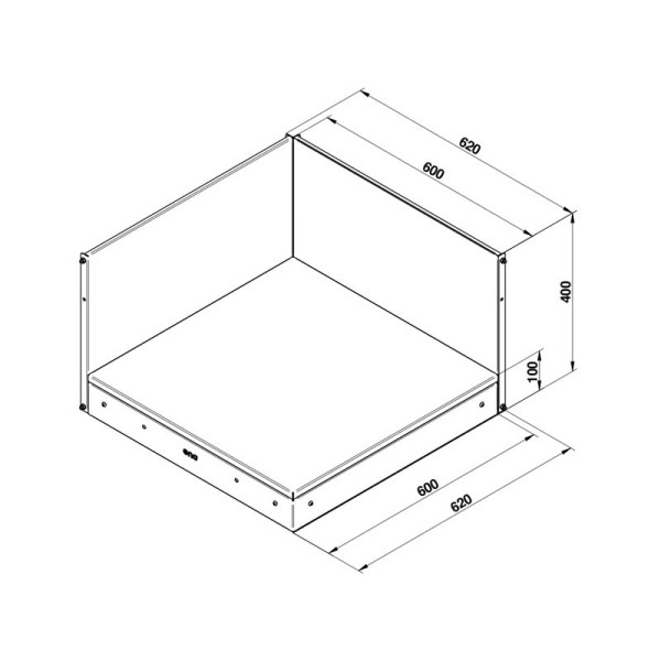 Module plateau d'angle ENO cuisine d'extérieur - 2 coloris