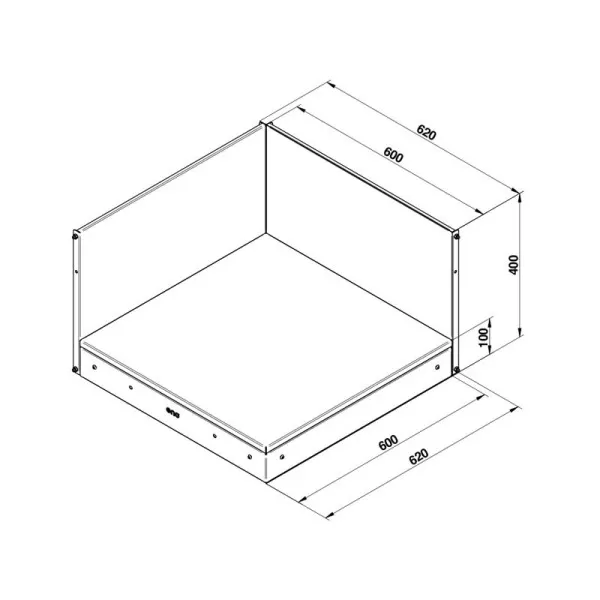 Module plateau d'angle ENO cuisine d'extérieur - 2 coloris