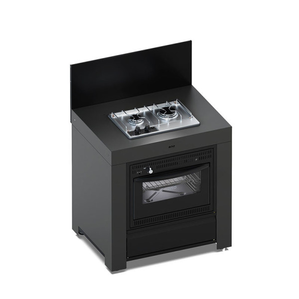 Module Combiné ENO 80cm table cuisson et four cuisine d'extérieur - 2 coloris