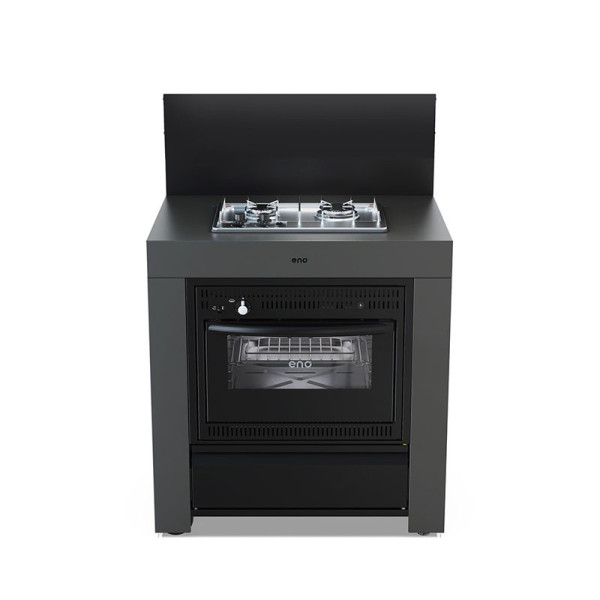 Module Combiné ENO 80cm table cuisson et four cuisine d'extérieur - 2 coloris