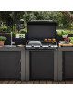 Module Plancha ENO 80cm cuisine d'extérieur - 2 coloris