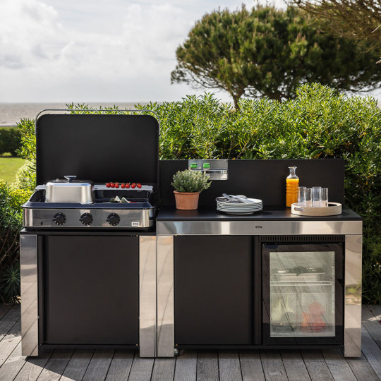 Meuble plancha ENO Félix 120cm cuisine d'extérieur - 2 coloris