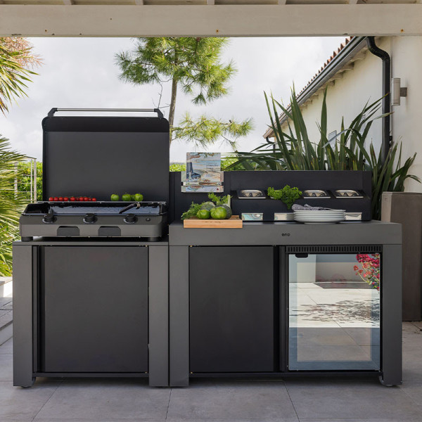 Meuble plancha ENO Félix 120cm cuisine d'extérieur - 2 coloris