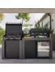 Meuble plancha ENO Félix 120cm cuisine d'extérieur - 2 coloris