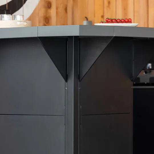 Plateau et cornière d'angle ENO Modulo 35cm cuisine d'extérieur - 2 coloris