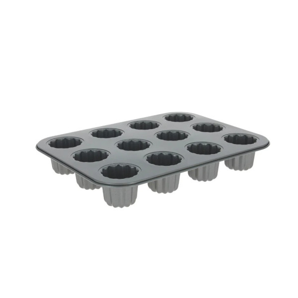 Moule plaque à 12 cannelés bordelais DE BUYER acier antiadhésif