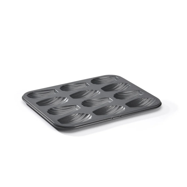 Moule plaque à 12 madeleines DE BUYER acier antiadhésif
