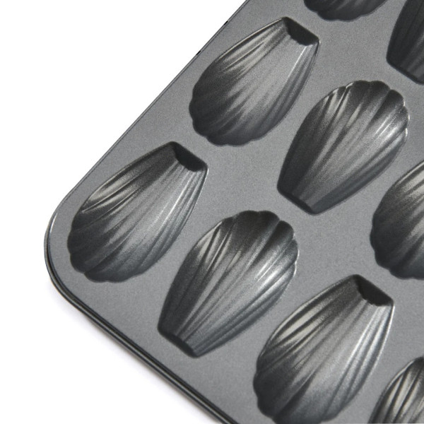 Moule plaque à 12 madeleines DE BUYER acier antiadhésif