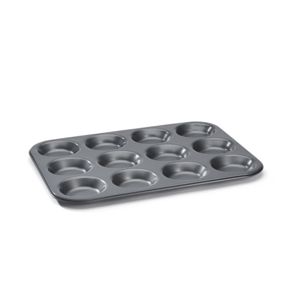 Moule plaque à 12 tartelettes DE BUYER acier antiadhésif
