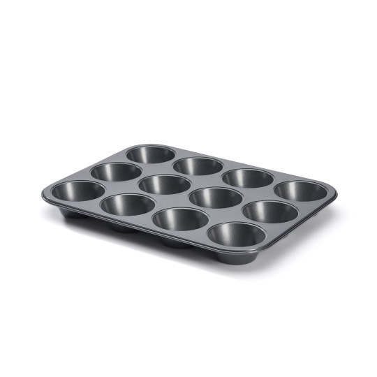 Moule plaque à 12 muffins DE BUYER acier antiadhésif