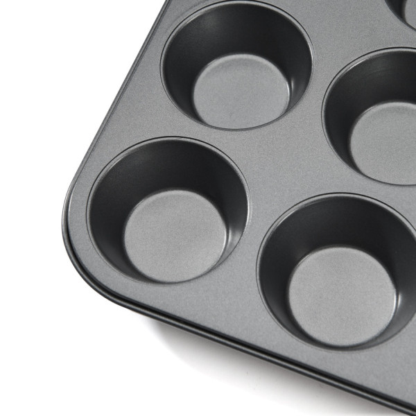 Moule plaque à 12 muffins DE BUYER acier antiadhésif