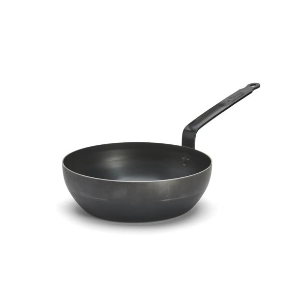 Sauteuse paysanne DE BUYER Blue Carbon en tôle d'acier - 2 tailles