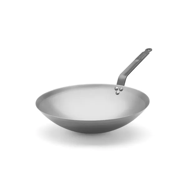 Wok DE BUYER Carbone Plus en tôle d'acier 35cm