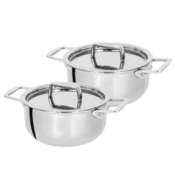 Set "Tête à tête" CRISTEL 2 faitouts Castel Pro
