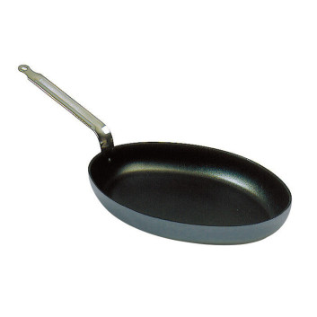 Poêle ovale antiadhérente MATFER Chef Plus en aluminium - 2 tailles