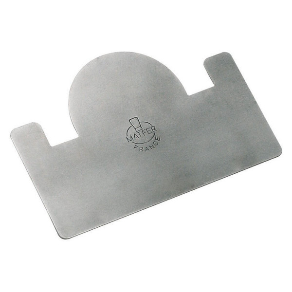 Raclette à bûche MATFER en inox 12x8cm pour gouttière 8cm