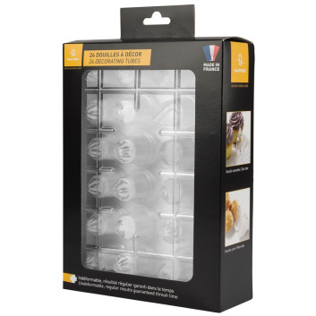 Boîte de 24 douilles MATFER Choix du Pâtissier copolyester interchangeables