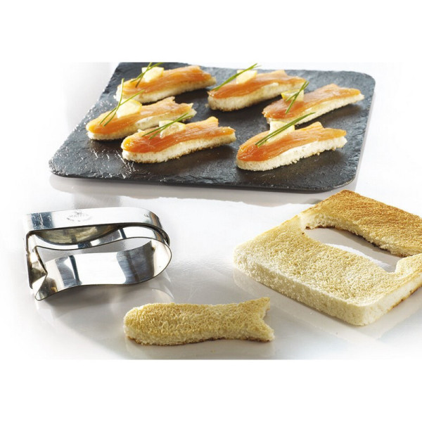 Découpoir MATFER forme poisson en inox 7.5x3cm