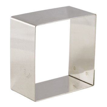 Lot de 4 nonnettes MATFER forme carré en inox 5.6x5.6x3cm