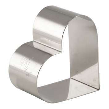 Lot de 4 nonnettes MATFER forme coeur en inox 7x5.5x3cm