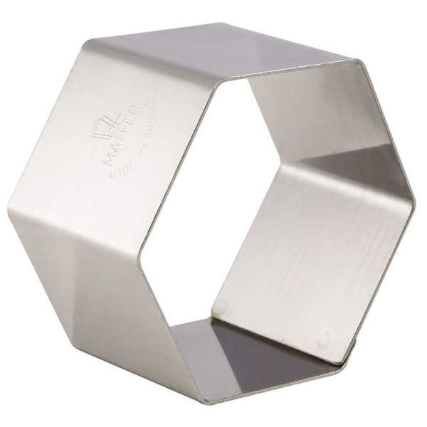 Lot de 4 nonnettes MATFER forme hexagone en inox 7x7x4cm