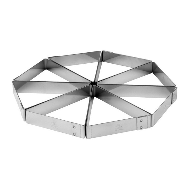Lot de 8 découpoirs MATFER forme triangle en inox renforcé 12x9.8x2cm