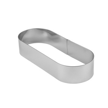 Cercle à entremets oblong MATFER Mozaïk en inox 24x9x4.5cm