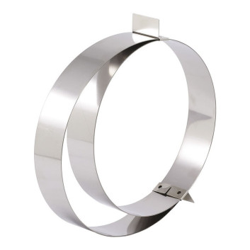 Cercle à entremets MATFER extensible en inox de 18 à 36cm hauteur 4.5cm