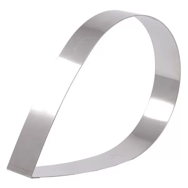 Cercle à entremets MATFER larme en inox hauteur 4cm - taille 26cm