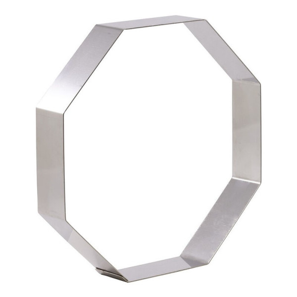 Cercle à entremets MATFER hexagone en inox hauteur 4cm - 2 tailles