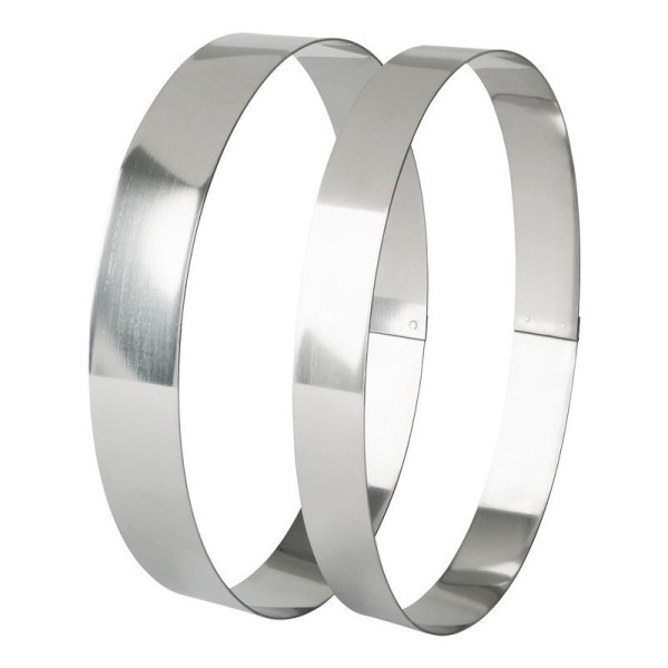 Cercle à entremets MATFER ovale en inox 23cm hauteur 3.5cm