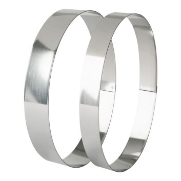 Cercle à entremets MATFER ovale en inox 19cm hauteur 3.5cm