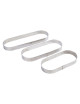 Cercle à tarte oblong MATFER Mozaïk en inox - 3 tailles