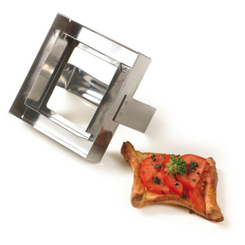 Découpoir MATFER forme carrée en inox double 11cm avec poignée