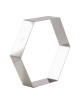 Cercle à entremets MATFER hexagone en inox hauteur 4.5cm - 2 tailles