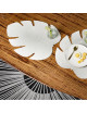Set de table PODEVACHE Fidji feuille blanche (8 dispos)