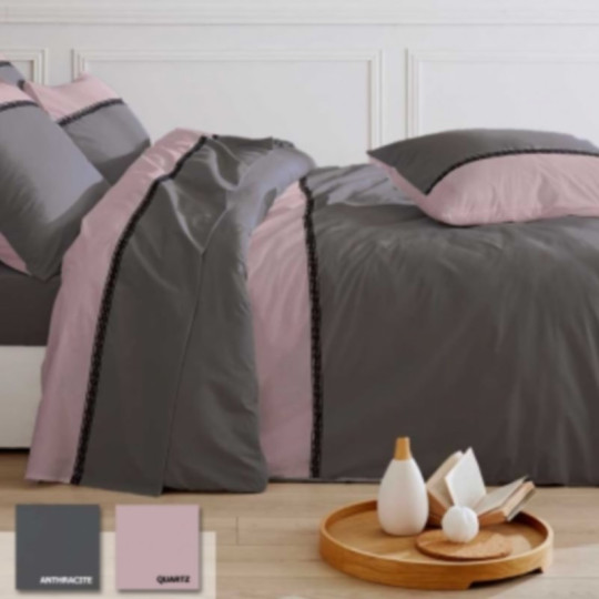 Parure de lit TRADILINGE Passion anthracite (1 dispo)