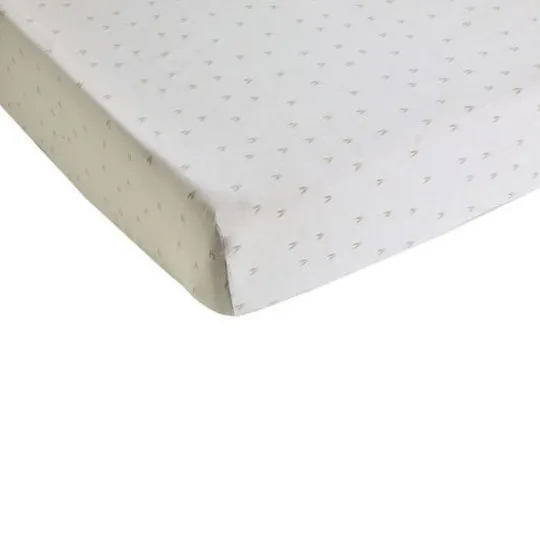 Drap housse BLANC DES VOSGES Gramines Crème 140x190cm (bonnet 30cm)