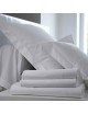 Drap housse Uni BLANC DES VOSGES Percale 160x200cm Bonnet 35cm blanc